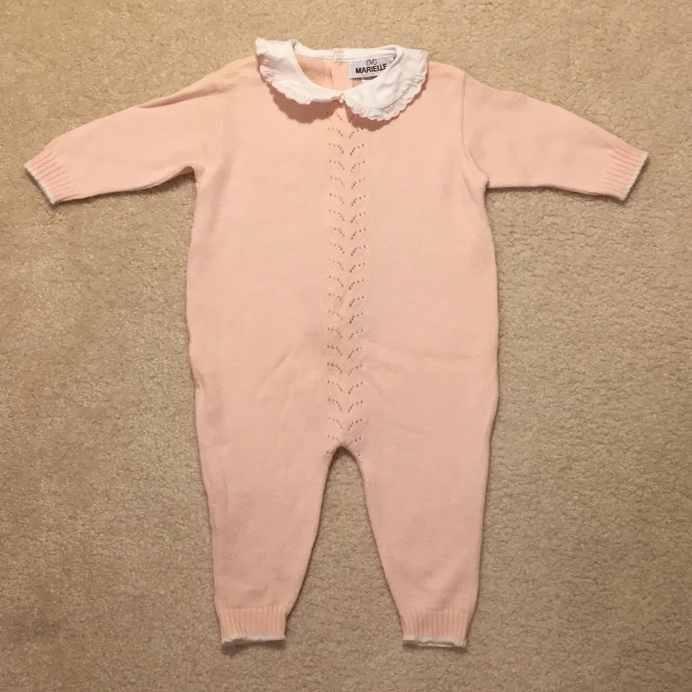 EUC marielle wool knit baby one piece
